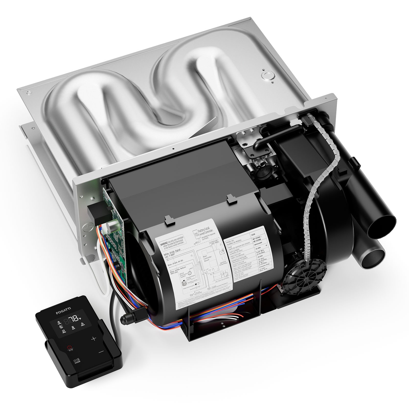 35,000 BTU RV Furnace Replacement Core Ducted Camper Heater w/ Wired Controller