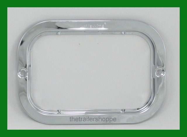 Maxxima Rectangular Snap On Stainless Steel Security Flange For LED Lights