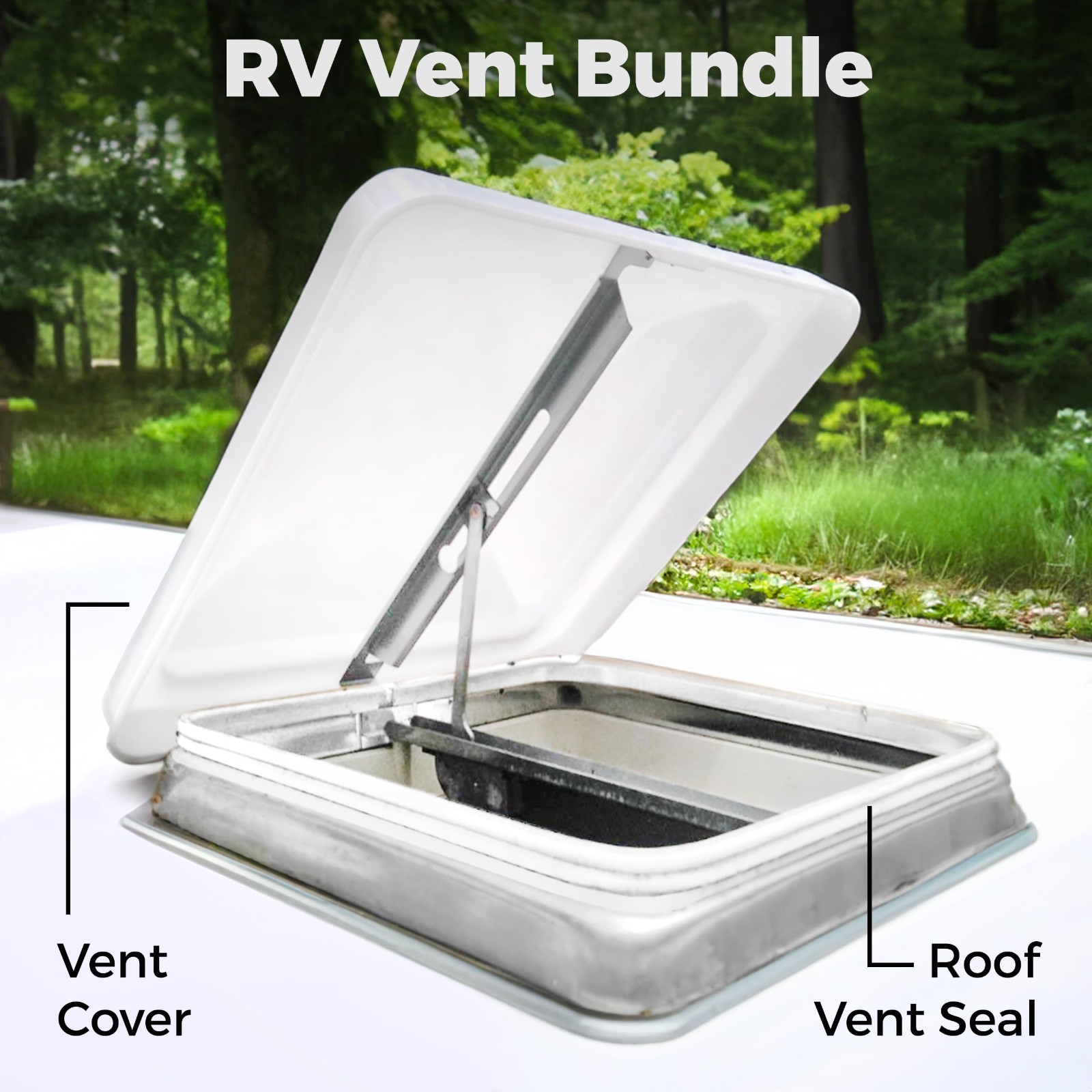 Universal 14″ RV Roof Vent Cover Kit – Upgraded Seal Strip for Trailers & Camper