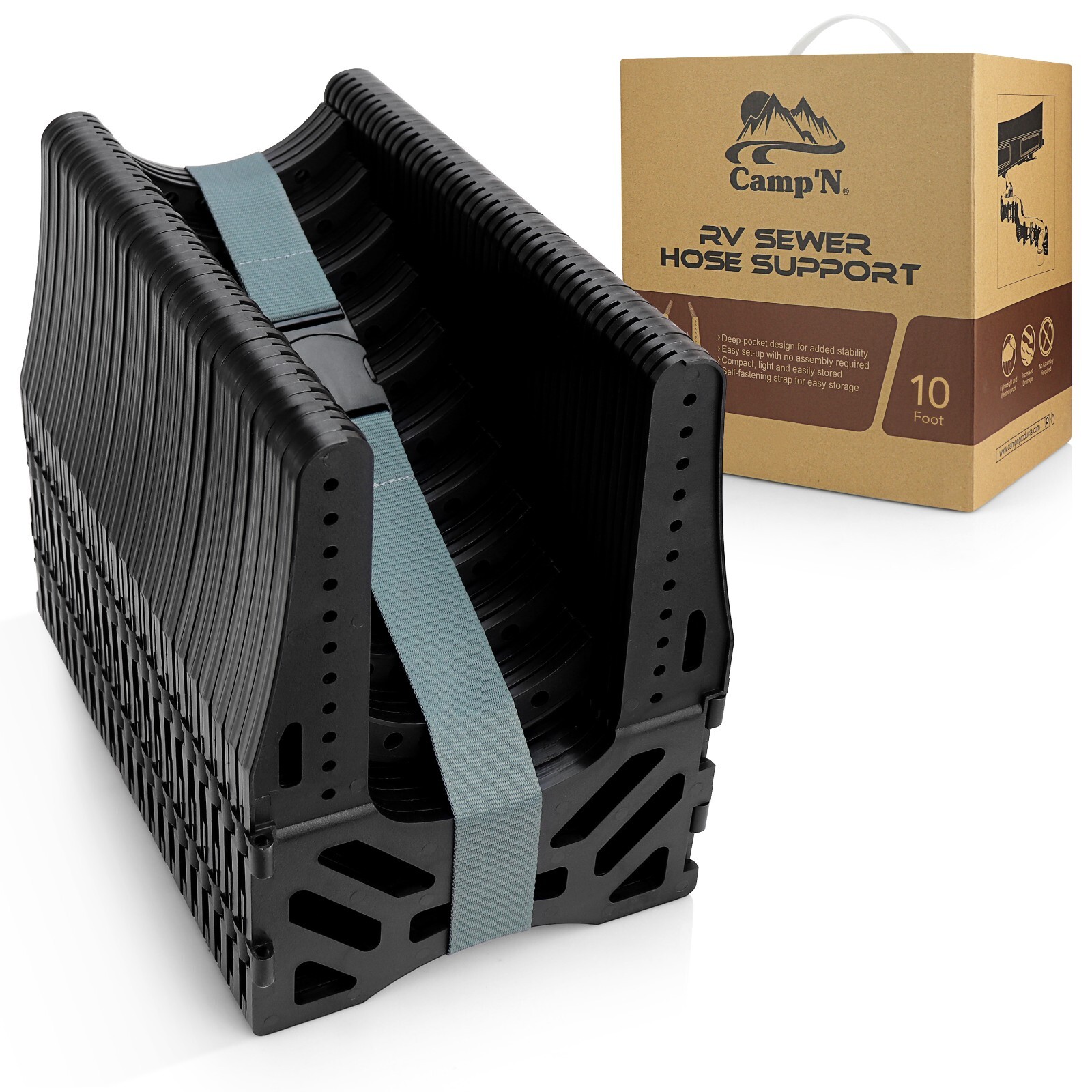 RV Sewer Hose Support 10 ft – Camper Sewer Hose Support – RV Septic Hose Support