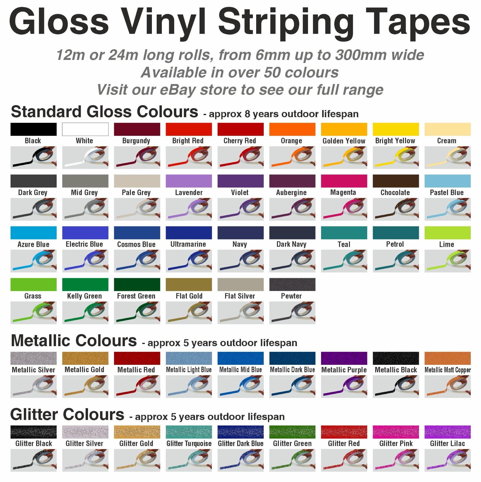 LIME GREEN Car Pinstripe, Vehicle Tape, Van, Horsebox, Caravan Striping 6-300mm