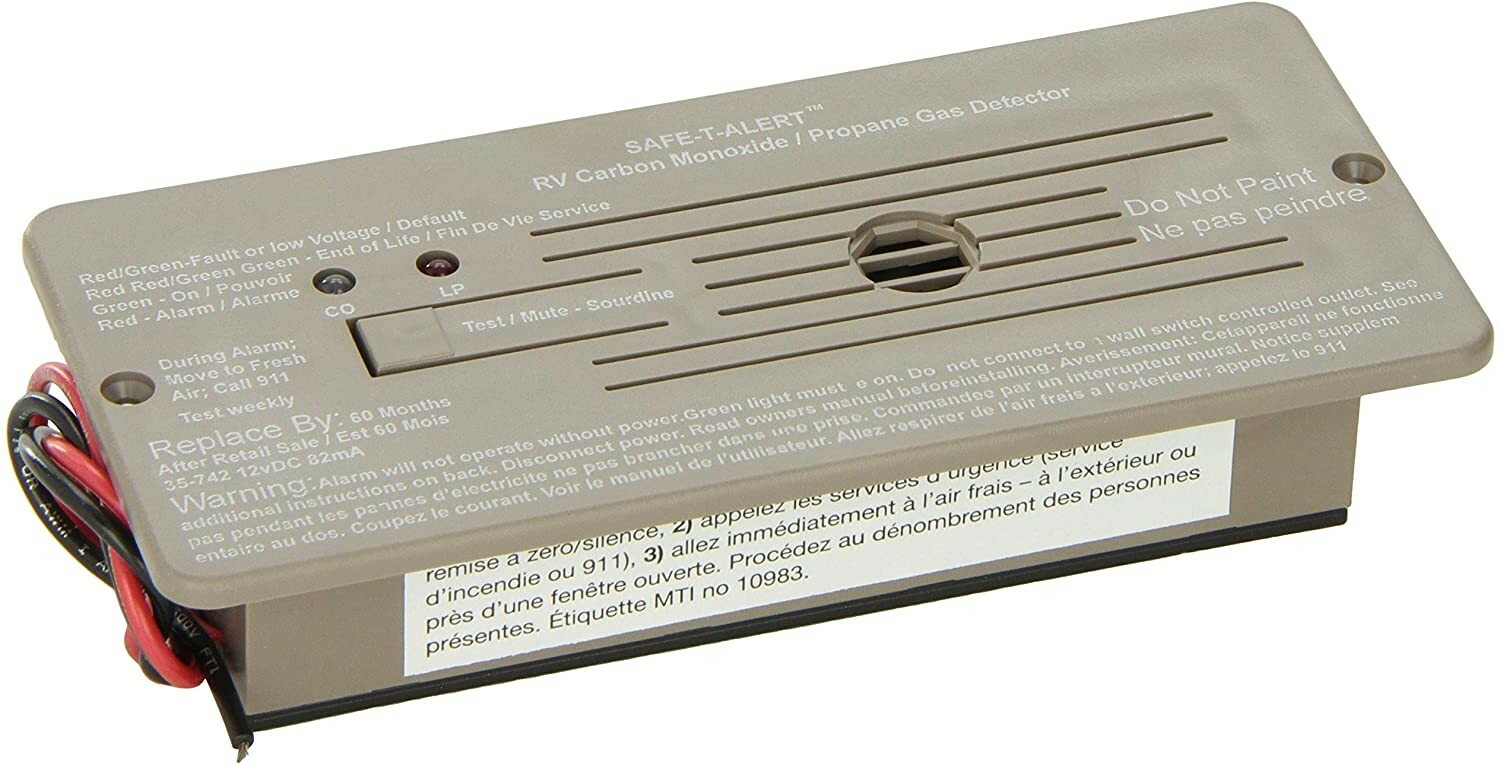 NEW! Safe-T-Alert 35-742-BR Brown Flush Mount Propane/Carbon Monoxide Gas Alarm