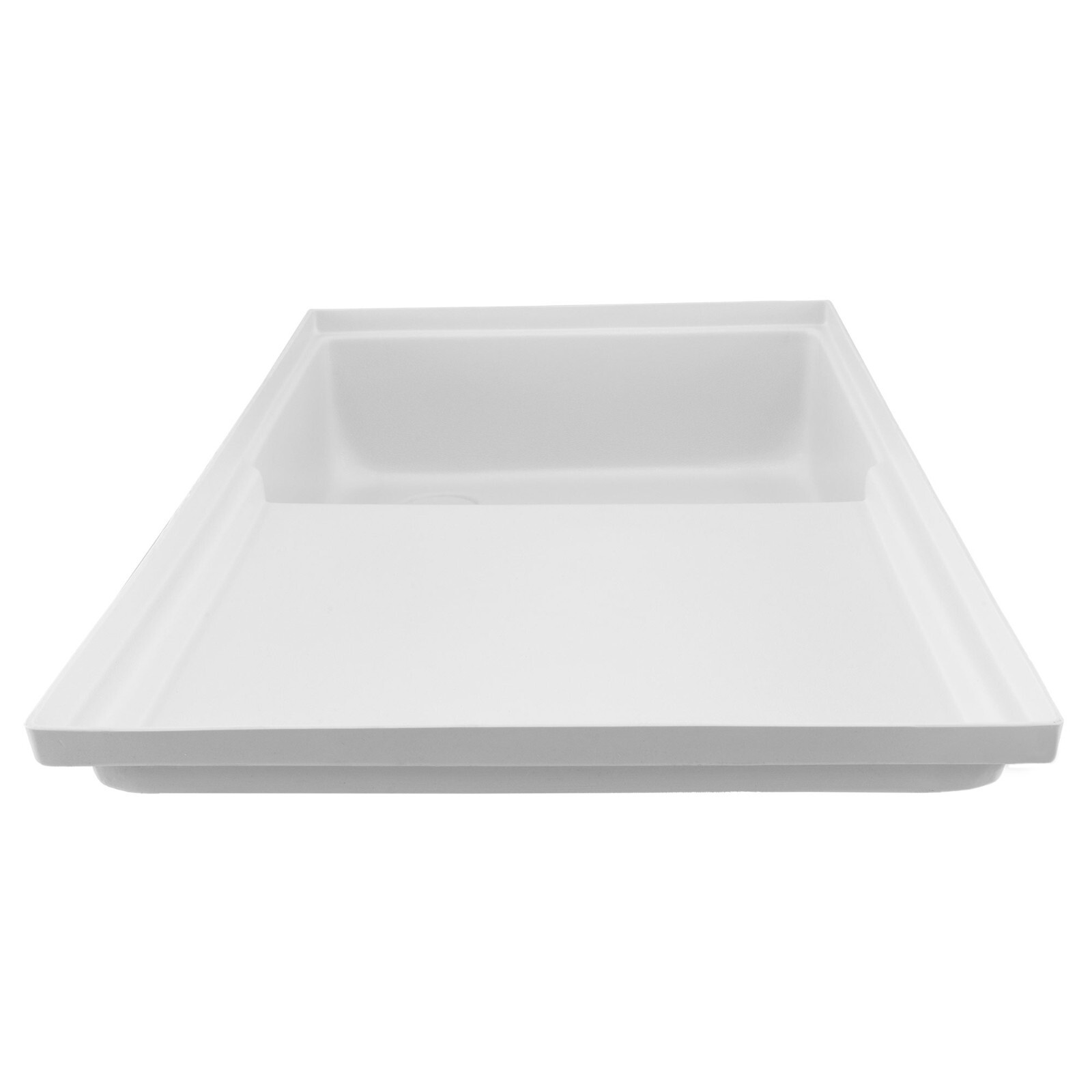 RecPro RV Combo Shower Pan 35″ x 21″ Corner Drain | White | Toilet Mount