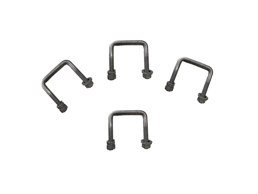 4pcs Boat Trailer Hot Dipped Galvanized Square U-Bolt 1/2″ x 3 1/16″ x 3 5/16″