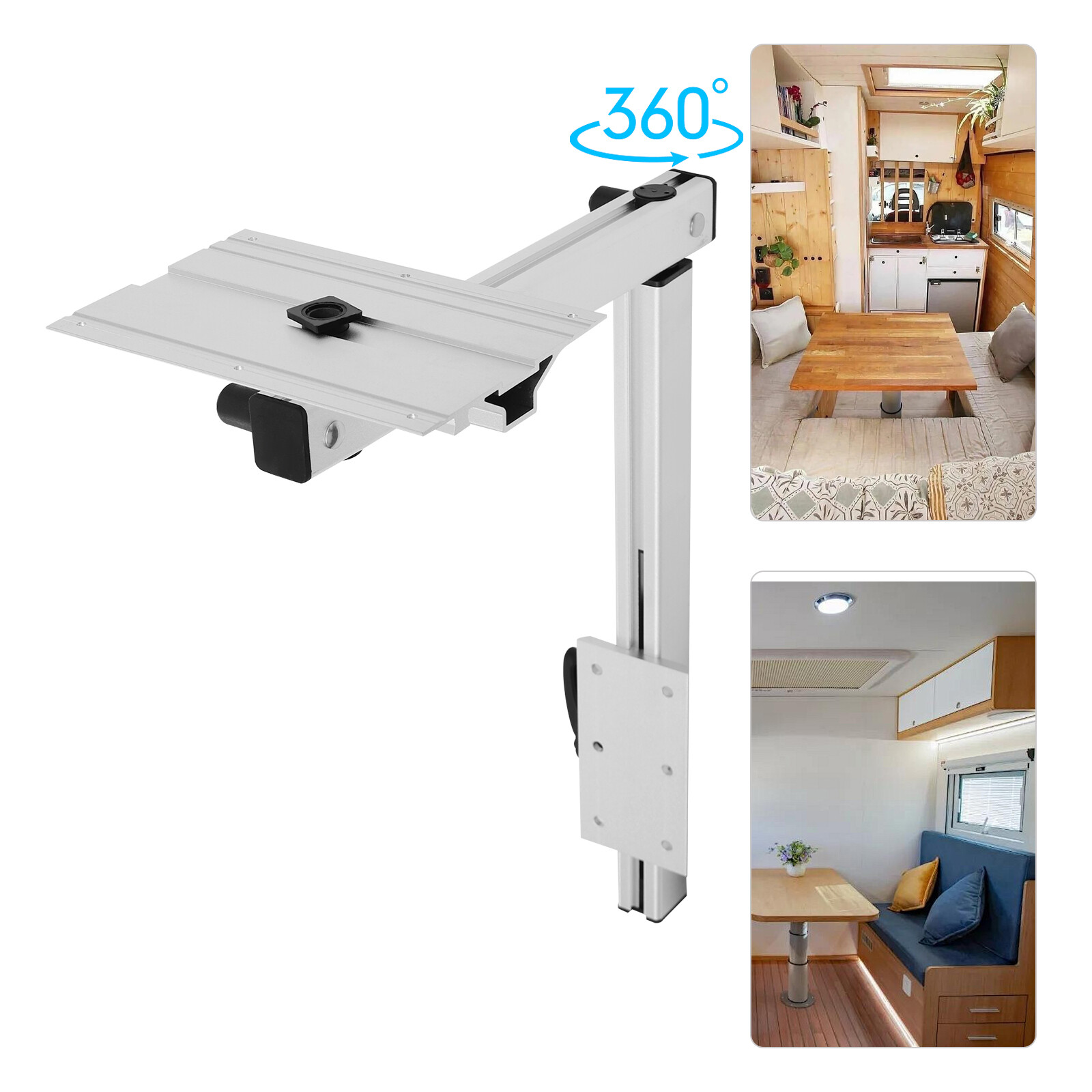 Table Leg Motorhome Adjustable Lifting Desk Leg 360° Rotatable 50kg/110.23lbs