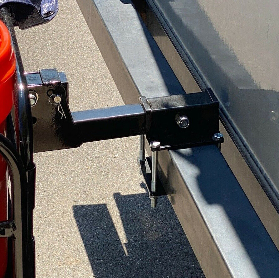 4” Square RV Bumper Receiver Adapter 2” Hitch Mount Rack 2 Cargo Carrier tube