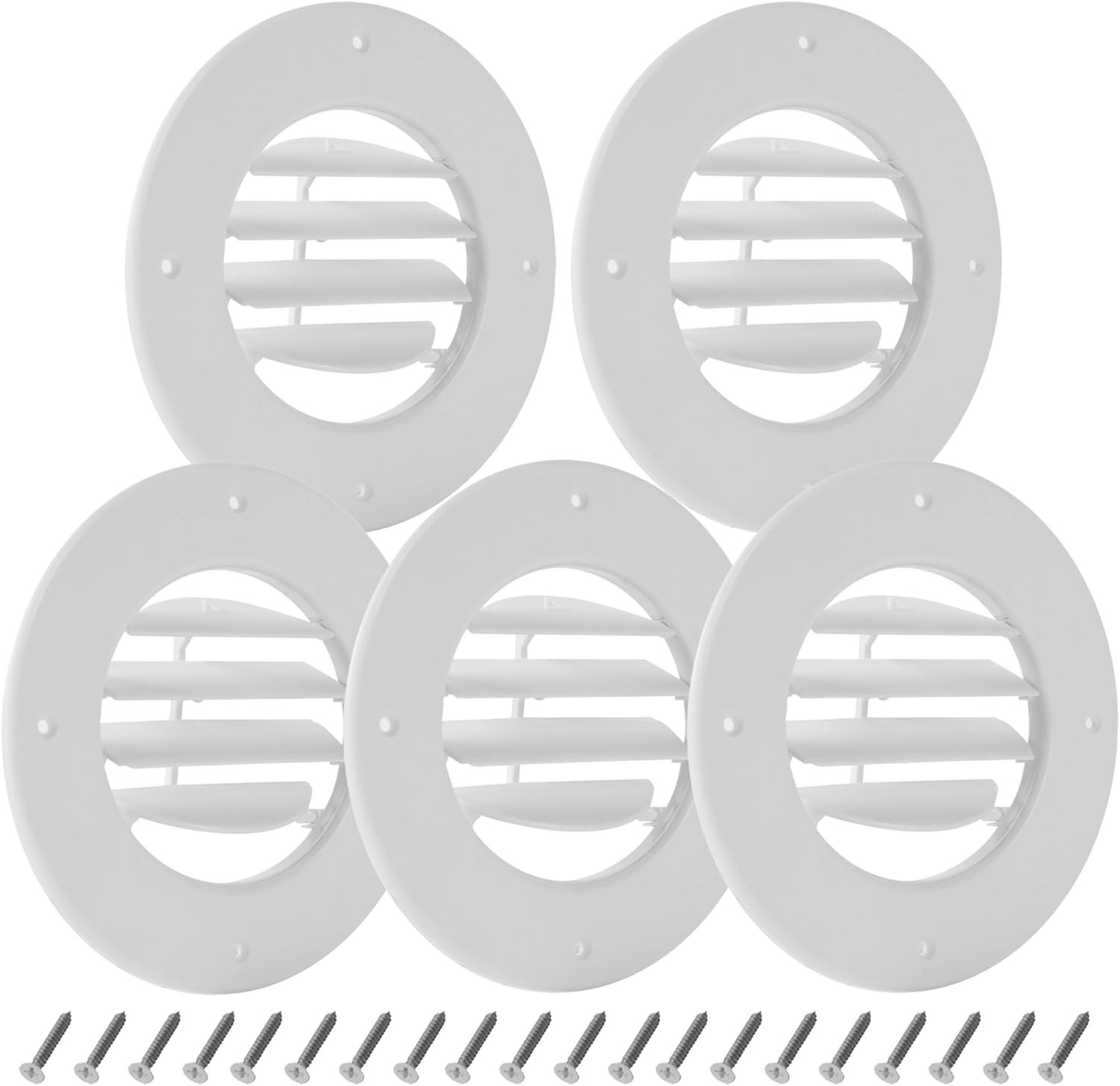 5-Pack 6.5″ RV Ceiling Vent Covers for Inside Camper, RV AC Vent Cover Replac…