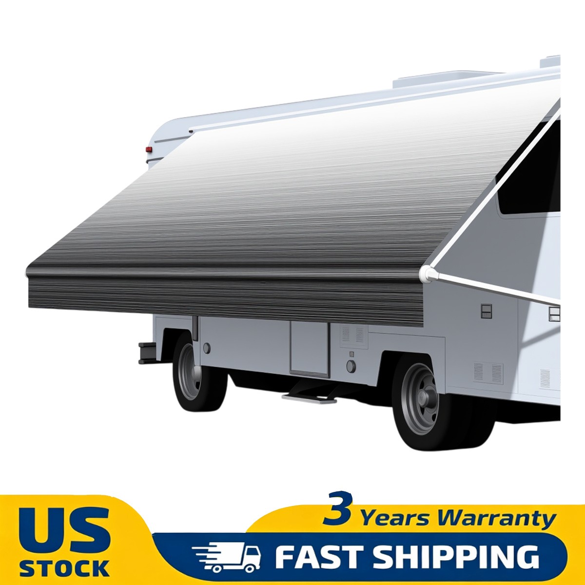 Heavy Duty 18.5oz Vinyl Fabric Camper Awning Replacement 18FT 4-Ply Weatherproof