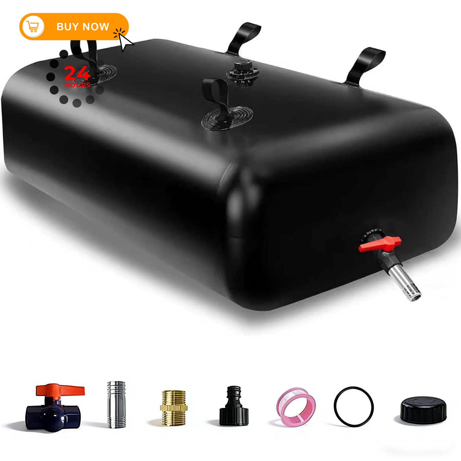 GHOSOONE 113 L/30 Gal Water Bladder Tank, Foldable Portable 30Gal/113L, Black