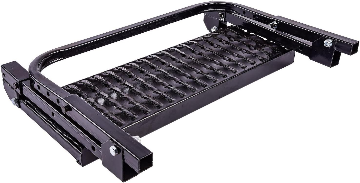 Truck SUV Wheel Step Folding Door Latch Step 300lb Heavy Duty Steel Black