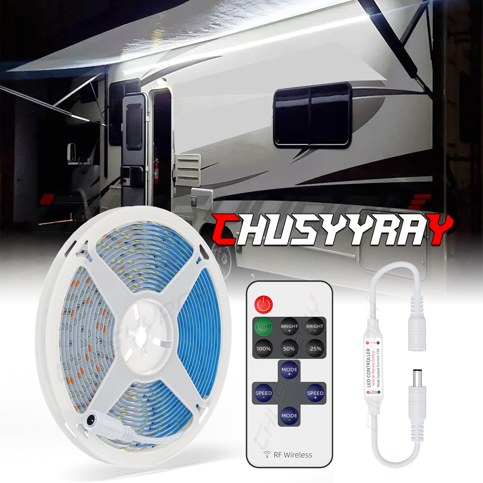 16FT LED RV Awning Party white Led Light Strip For Dometic 9100 Series