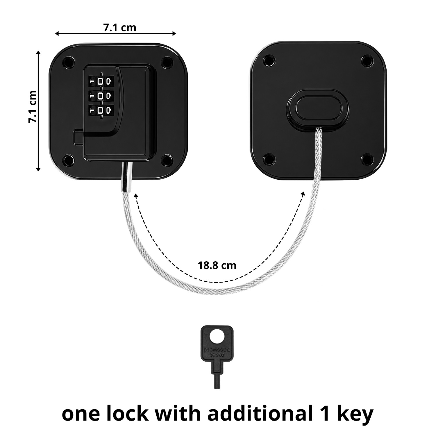 Dog Cat Proof Cabinet Lock 3 Number Code Fridge Child Safety Latch Adhesive US