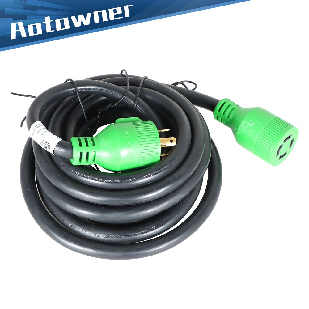 4 Prong 30A Generator Cable 15FT – NEMA L14-30P/R Locking Waterproof RV 7500W