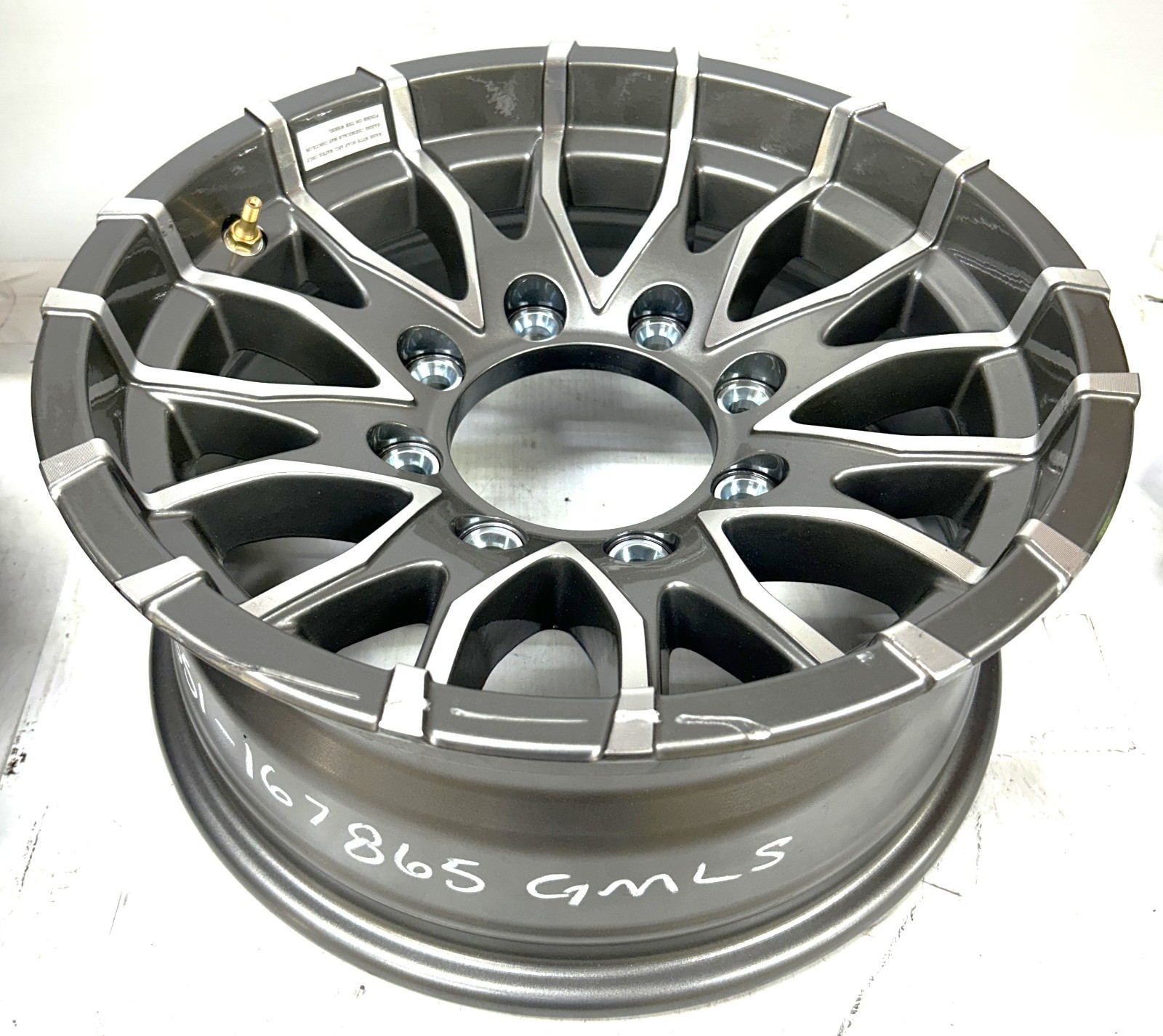 16×7 8 Lug Gunmetal Gray Aluminum Eagle Trailer Wheel 16851 167865 GMLS