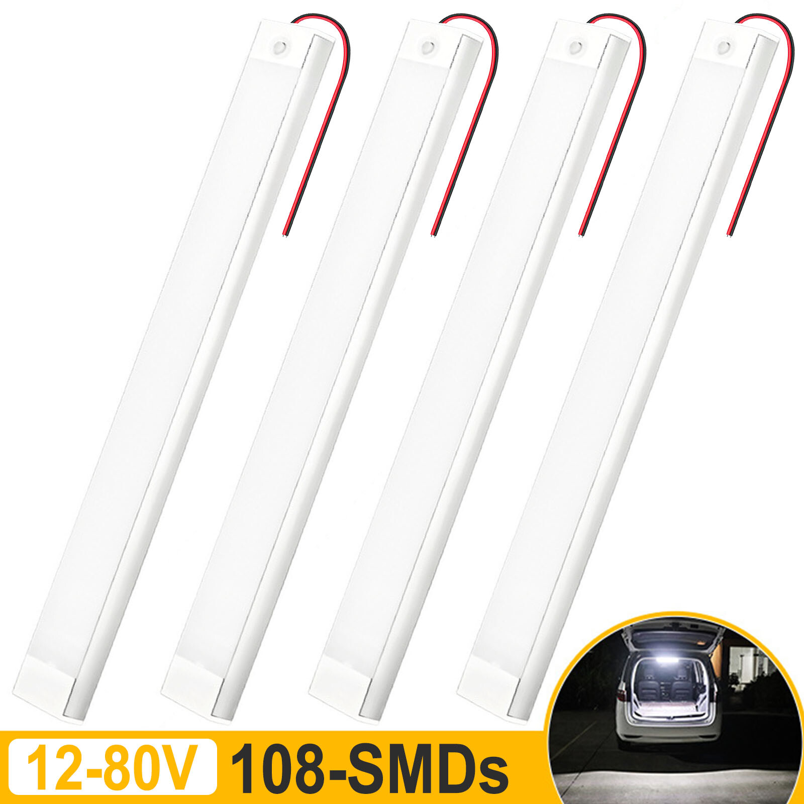 4 Pcs 12V LED RV Ceiling Dome Light LED Interior Lighting for Trailer Camper RV