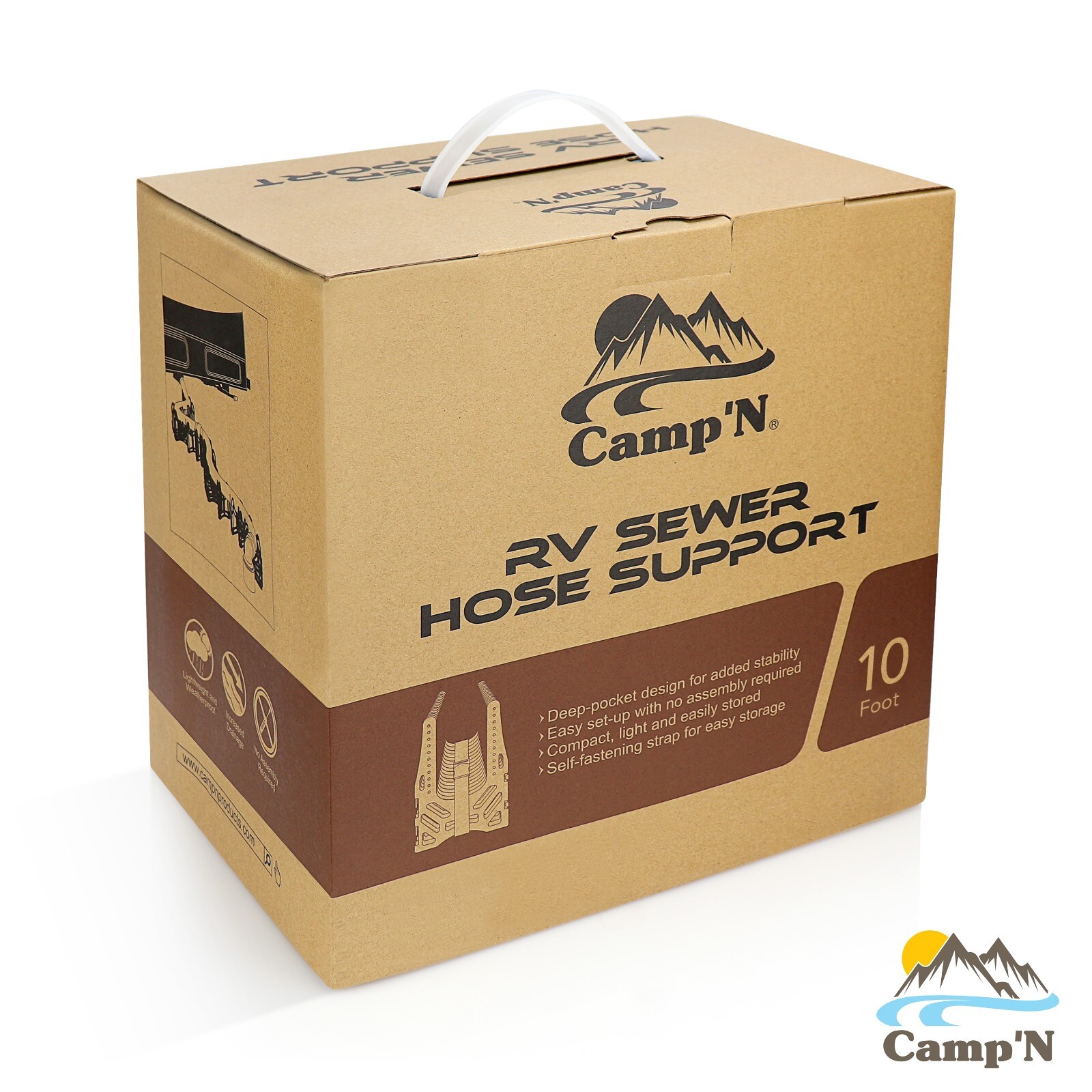 RV Sewer Hose Support 10 ft – Camper Sewer Hose Support – RV Septic Hose Support