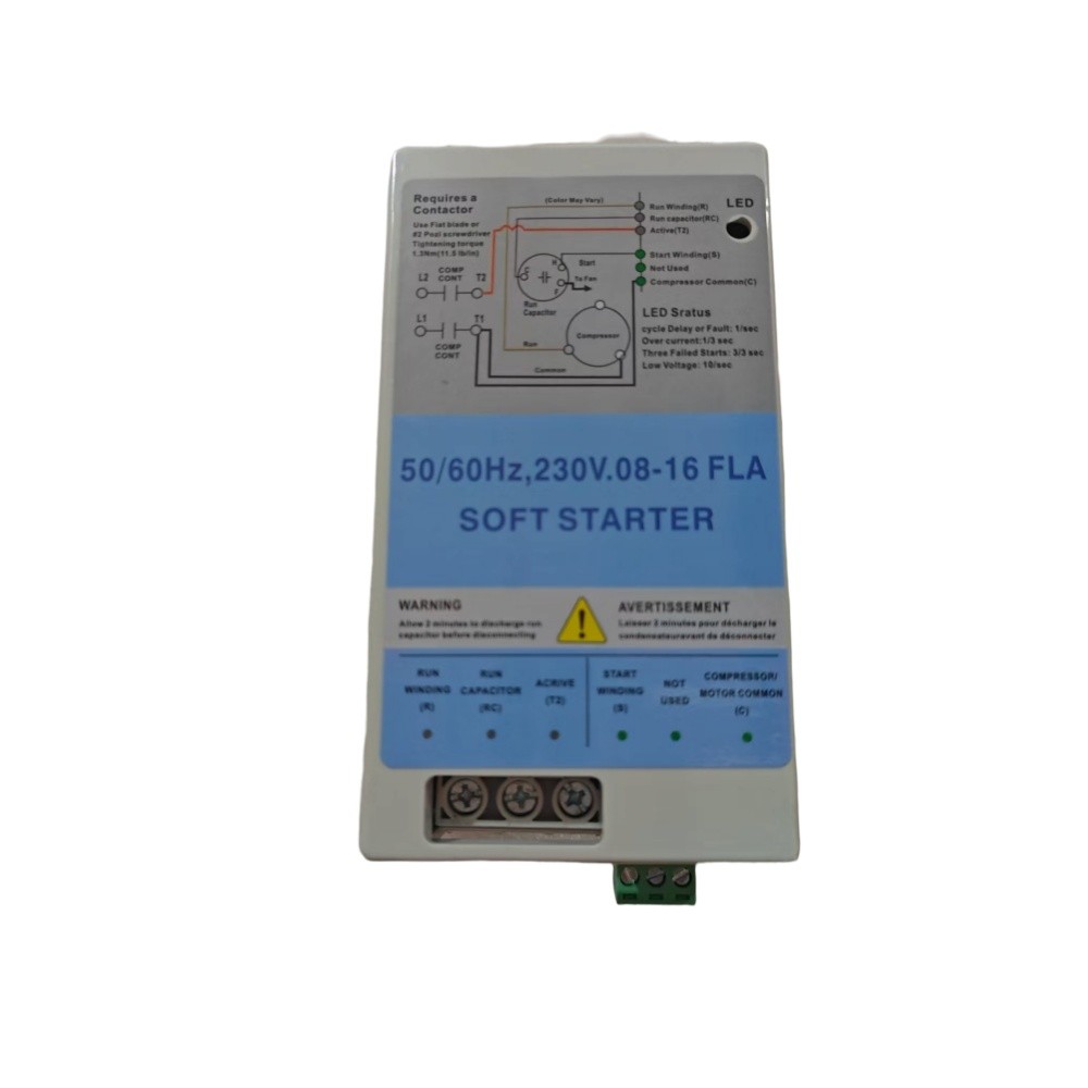 AC Soft Starter, 230V 08A-16A, Works on 1.75-3.5 Ton AC,Easy DIY Install