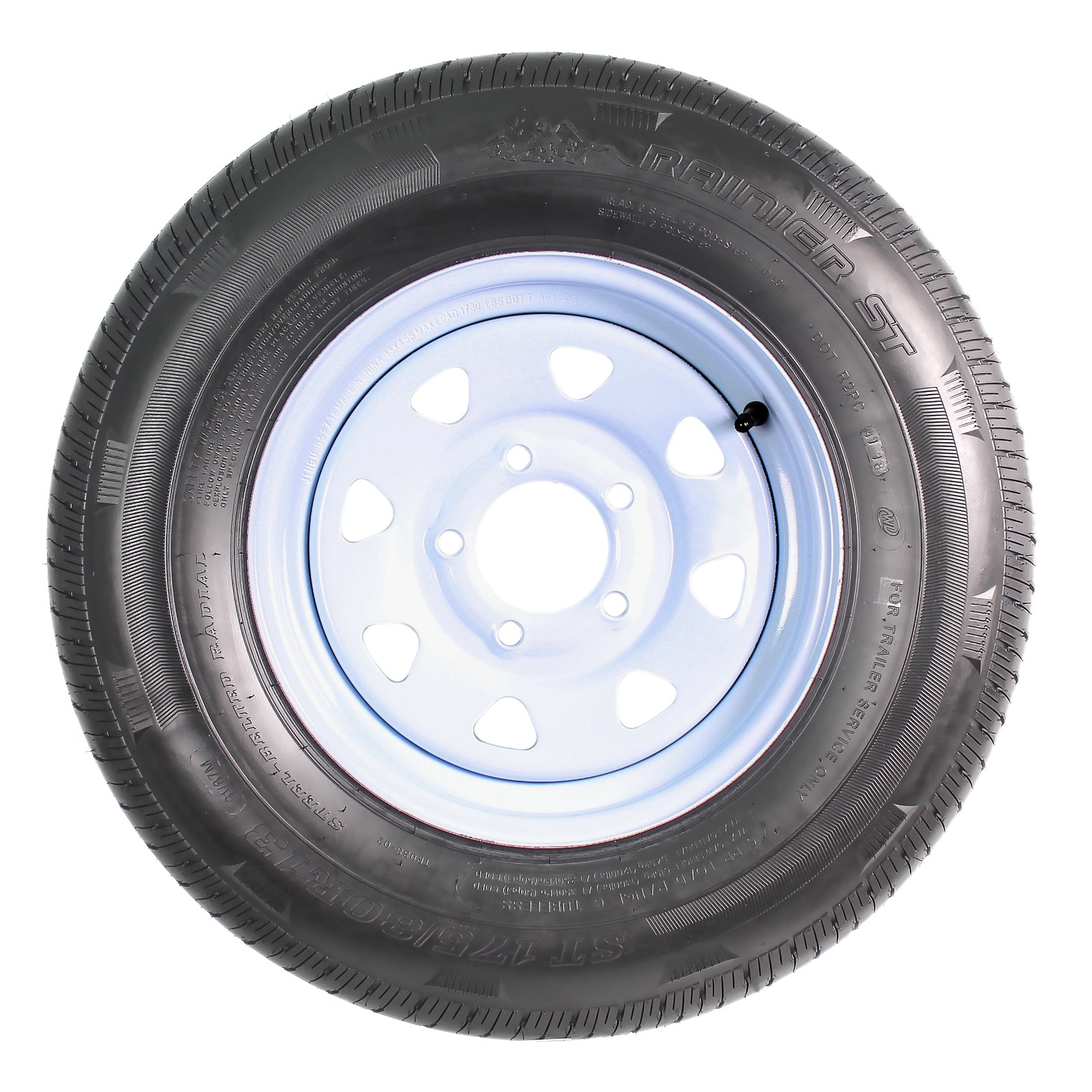 Radial Trailer Tire Rim ST175/80R13 13 Inch LRC 5 Lug White Spoke