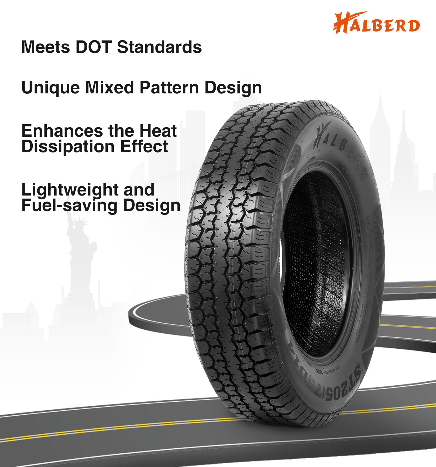 205 75 14 Trailer Tire 6Ply ST205/75D14 Replacement Tyre Load Range C 205 75D14