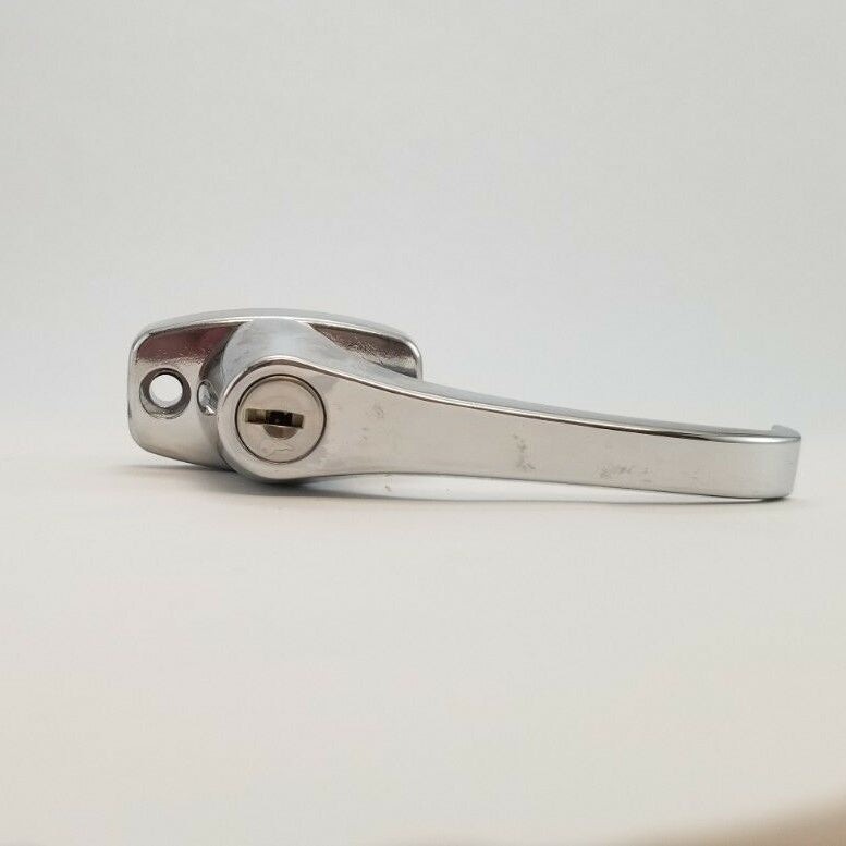 Universal Locking L Handle Chrome Finish Trailer Camper RV Garage Door Baggage