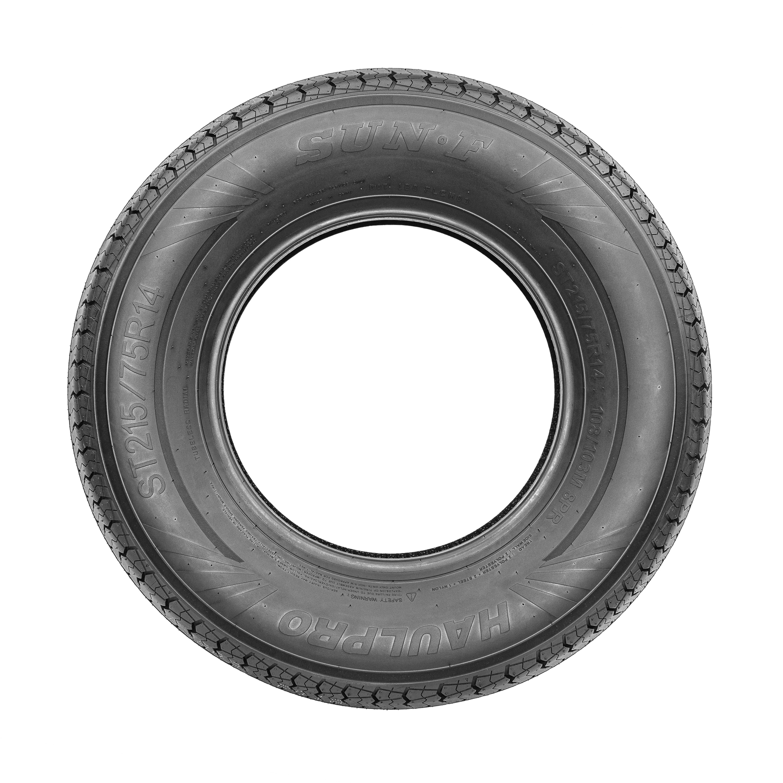 Set of 2 SunF ST 215/75R14 Trailer Tire 215 75 14 Radial 8 PR HaulPro