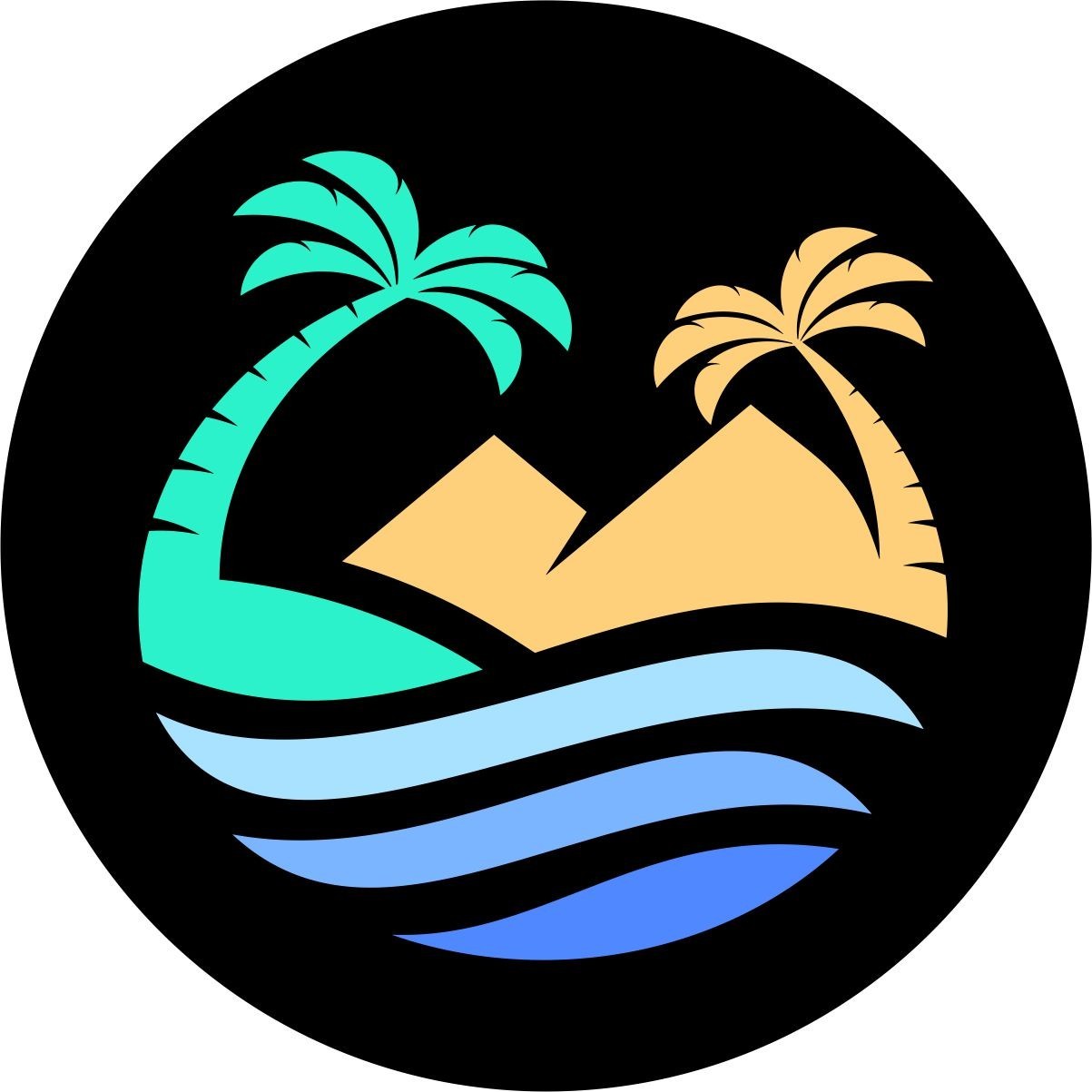 Simple Island Time Tropical Beach Spare Tire Cover for any make, model & size