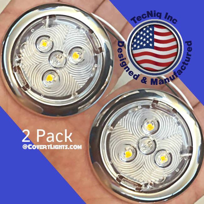 2 Pack TecNIQ Silho-X E13 2 3/4 Inch LED AREA Lights, Lifetime Warranty USA
