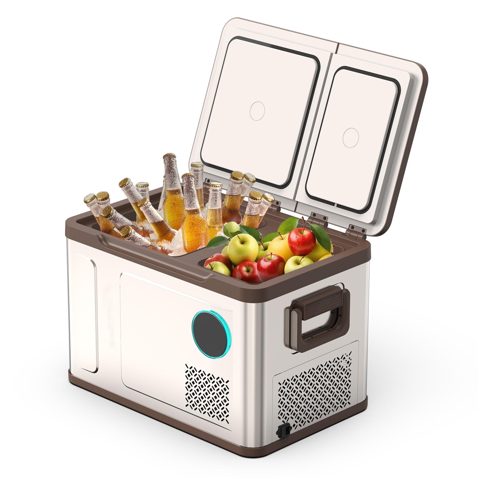 Portable Car Refrigerator 33Quart,12/24V DC 110~240 Volt AC Refrigerator,-4℉-68℉