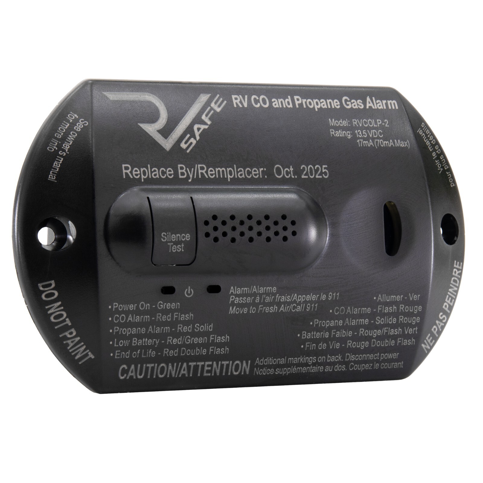 RecPro RV LP Propane Gas Detector with CO Carbon Monoxide Alarm