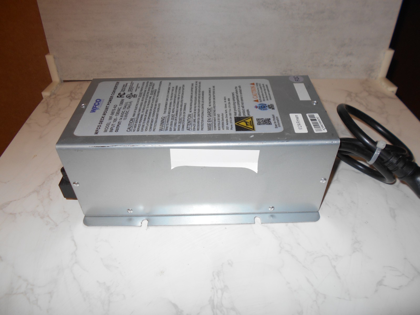 *WFCO WF-9875AD AUTO DETECT DECK MOUNT RV 3 STAGE CONVERTER/CHARGER OEM *12*