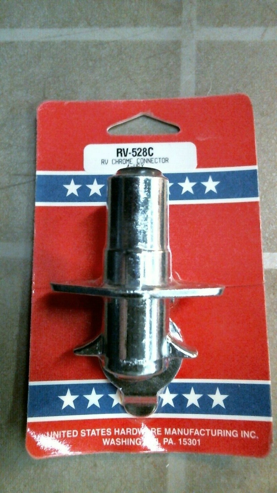 United States Hardware RV-528C RV Chrome Connector, 4-way, FREE SHIPPING