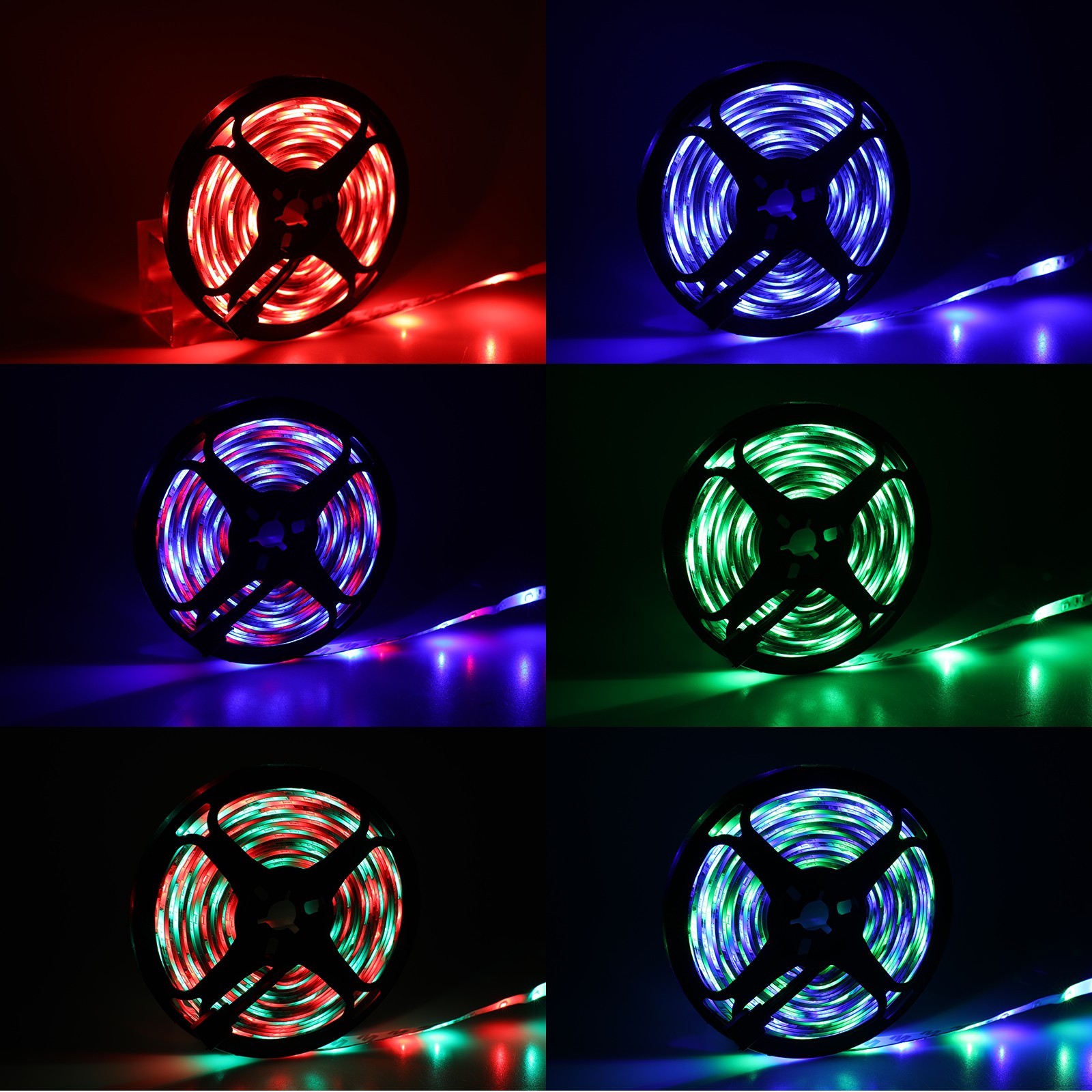 16FT RV Porch Light 300 LED RGB Exterior Utility Awning Light for Camper 12V