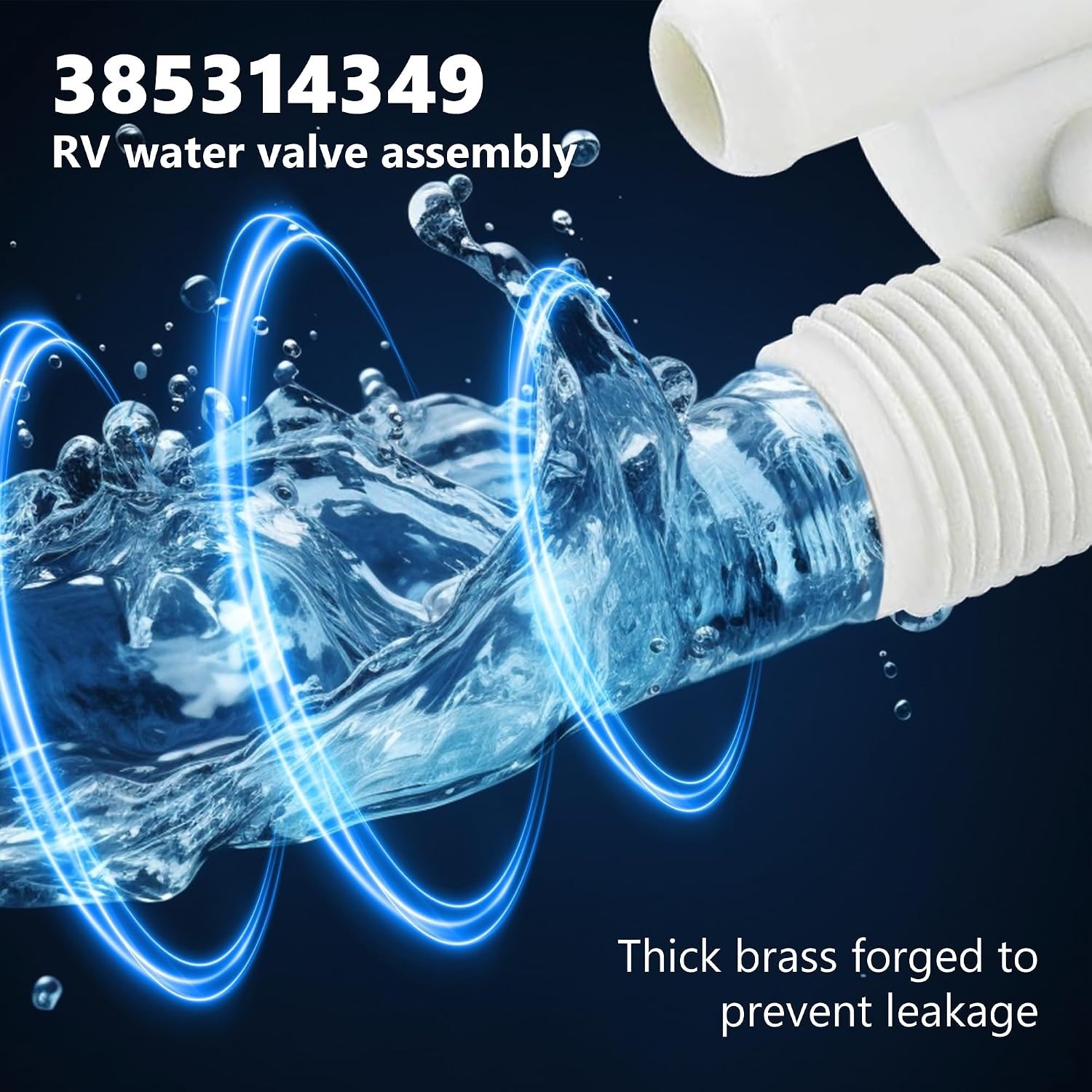 385314349 RV Toilet Water Valve Kit for Pedal Flush Camper SeaLand VacuFlush