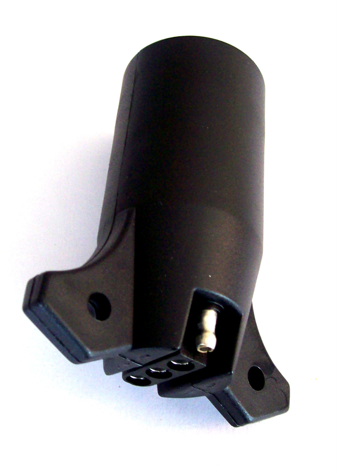 7 WAY ROUND TO 4 WAY FLAT BLADE TRAILER PLUG LIGHT WIRE ADAPTER RV PRONG PIN