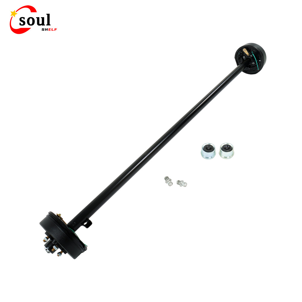 1-3500lbs Trailer Axle Electric Brake 5 lug-4.5″ 89″Hub Face 74″ Spring Center
