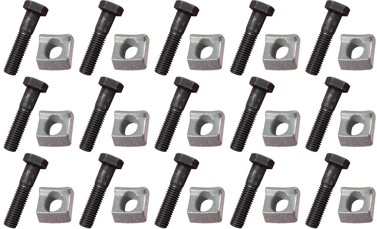 15 Set Pack – Wheel Rim Clamp Wedge & Bolt for Lowboy Construction Trailer