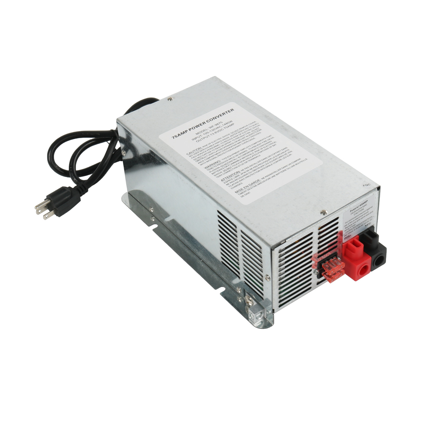 For WFCO WF-9875-AD-CB 75 Amp DC Auto Detect Deckmount Converter Charger WF-9800