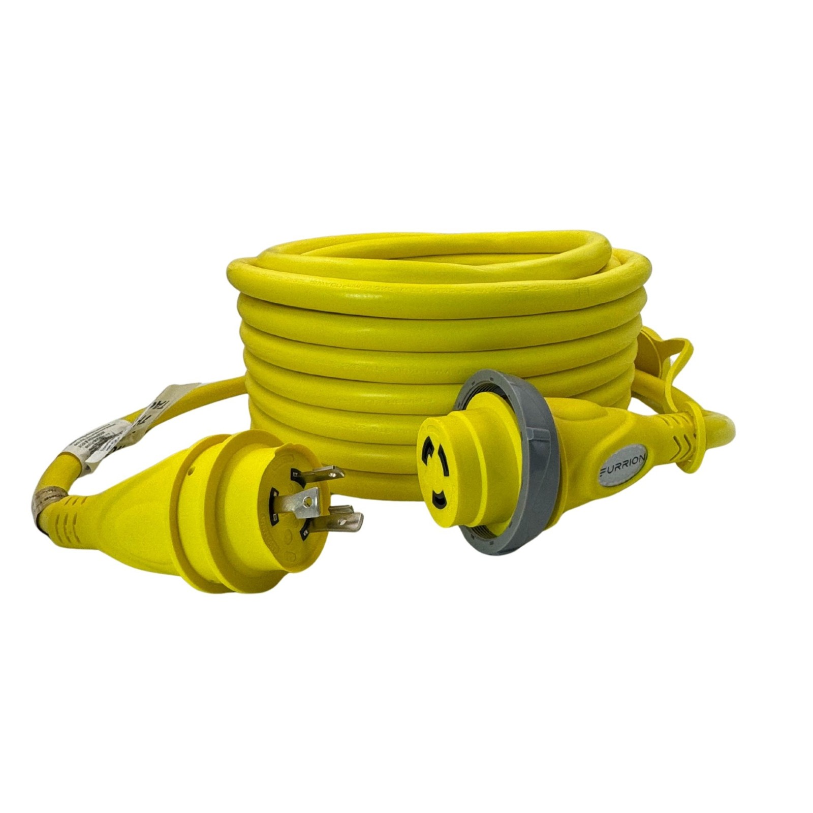 Furrion 30A 50FT Shore Power Cord RV Marine Cable Yellow LED L5-30 Twist Lock