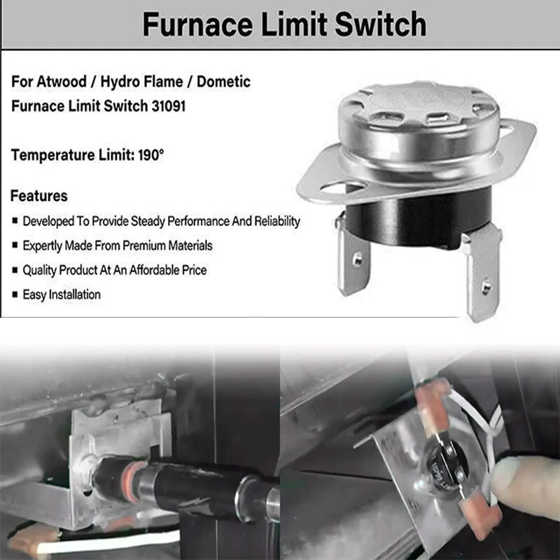 31091 Limit Switch 190° for Atwood/Hydro Flame/Dometic RV Furnace Heater