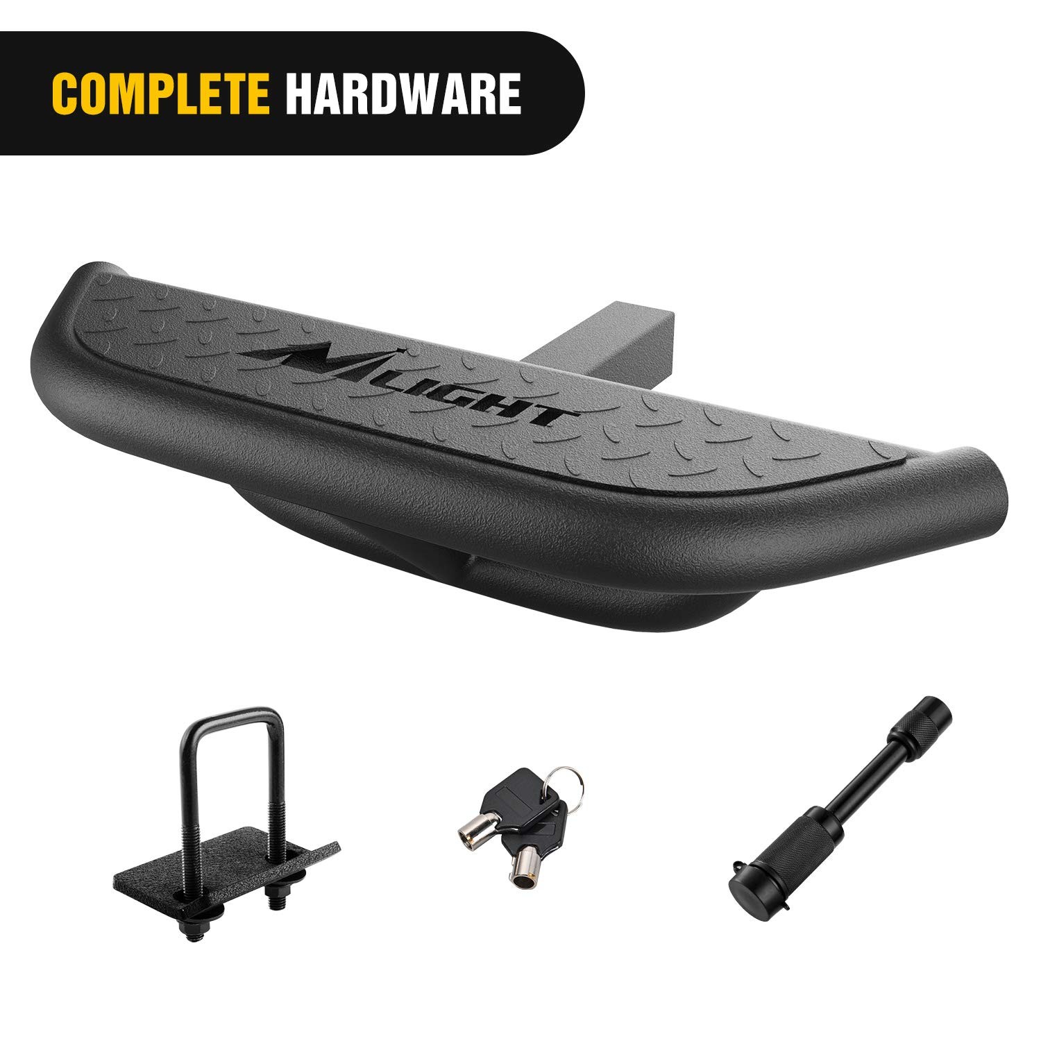 Nilight Hitch Step with 2″ Receiver Rear Bumper Heavy Duty