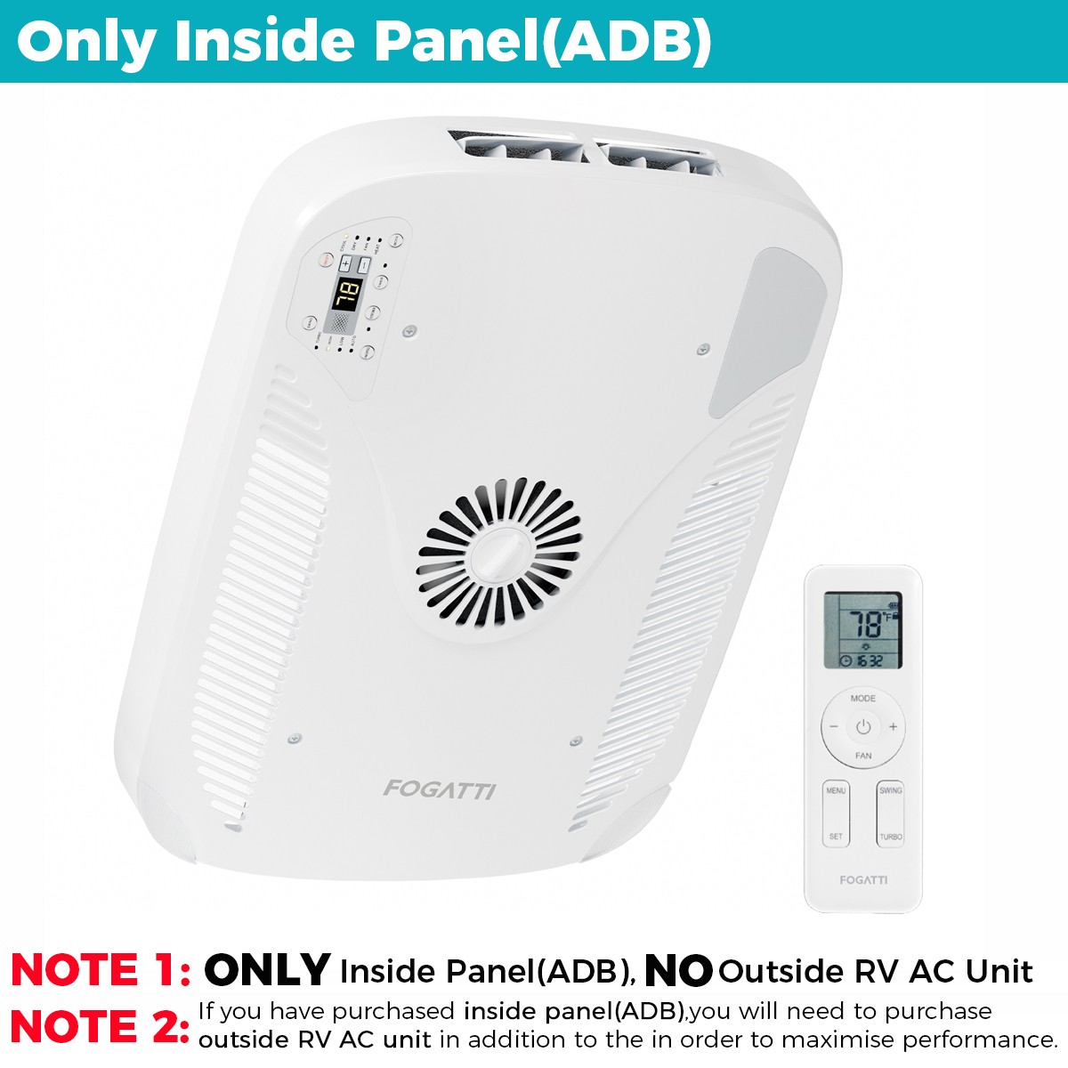 RV Air Conditioner 16K Heat Pump Rooftop RV AC Unit w/ WiFi and Remote Control