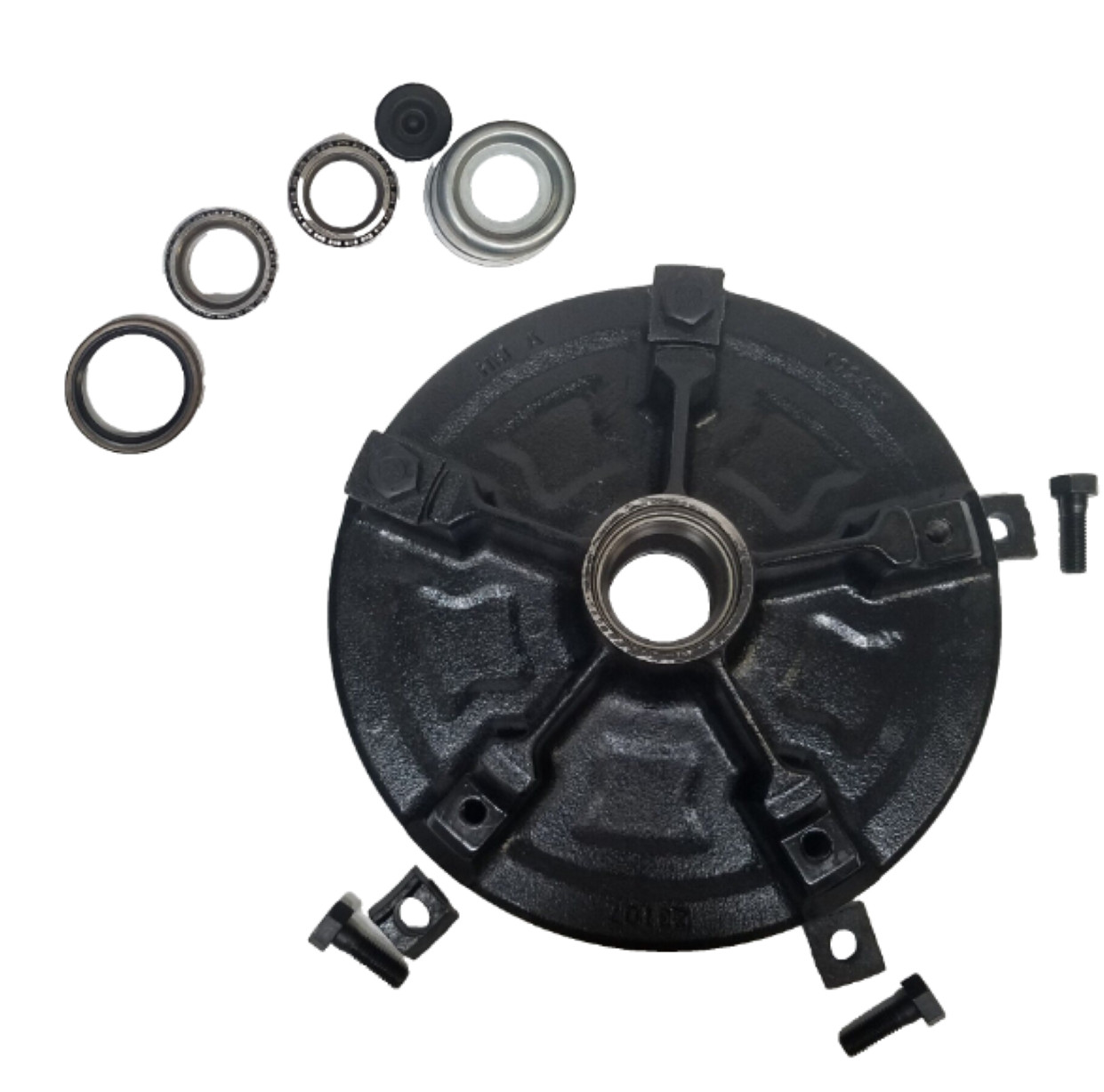 Mobile Home Drum 12″ x 2″ Demountable Hub, w/Bolts, Wedges, Bearings, Cap & Seal