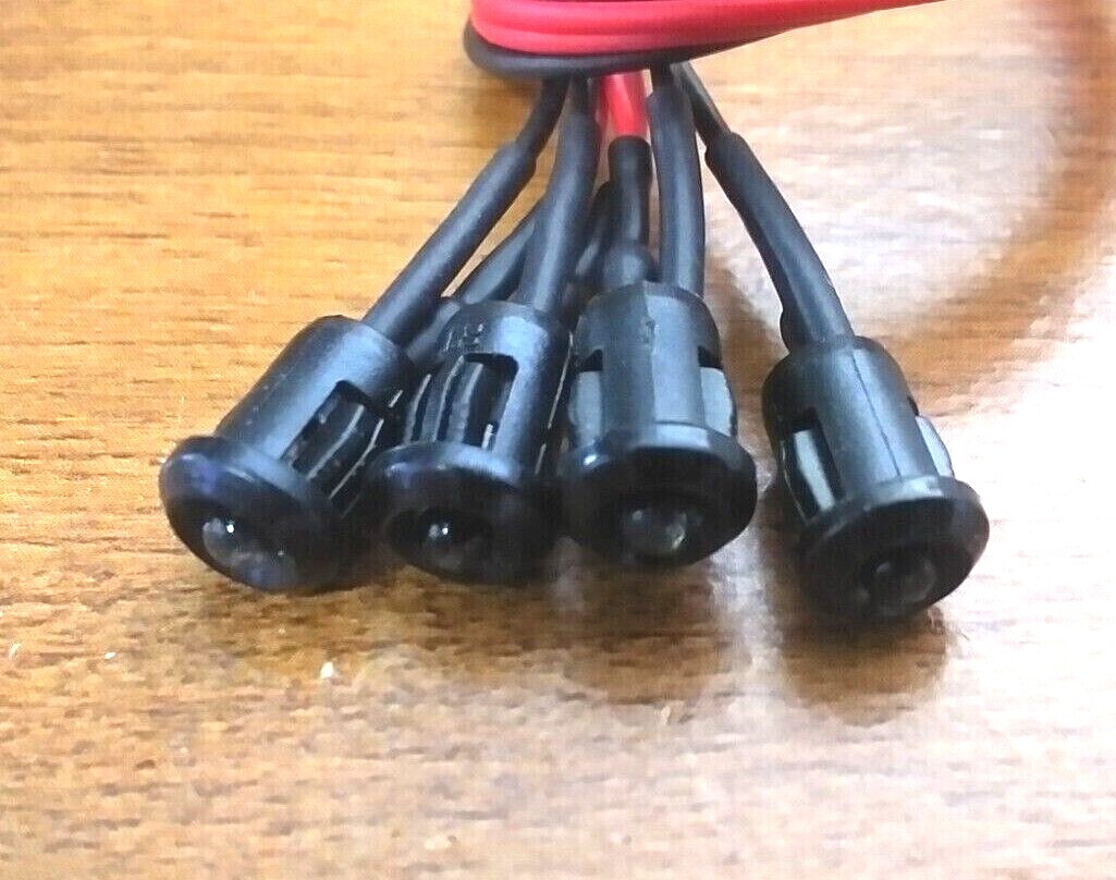 4 BBT 12 volt Bright Blue LED Mini 1/4″ Snap-In RV Indicator Lights