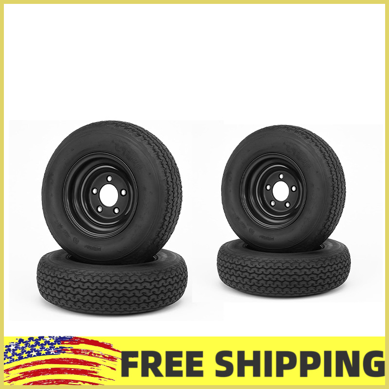 ?Pack of 4 4.80-8 480-8 4.80×8 Trailer Tires – 6-Ply Load Range C – 4Lug on 4″