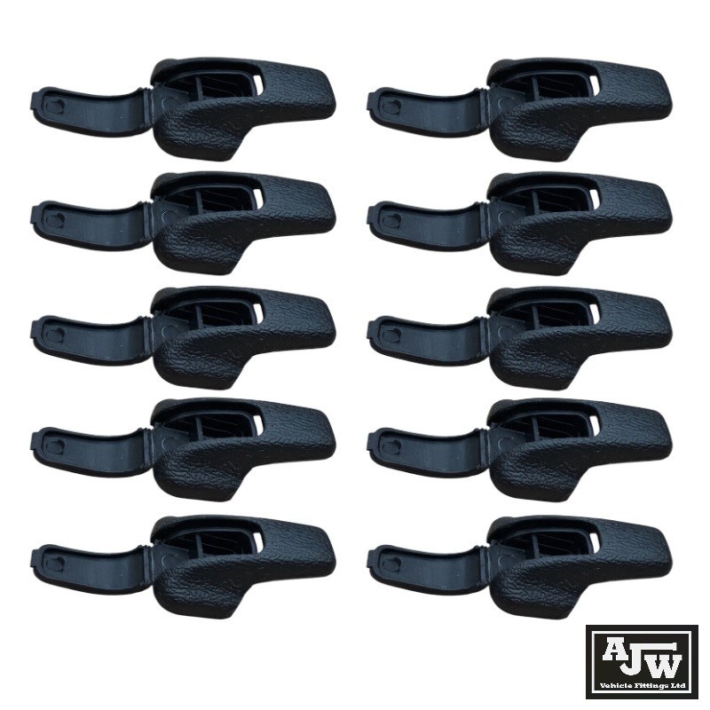 Small Single Plastic Coat Hooks (10 Pack) 51 x 34mm for Vehicles, Campers, Cars