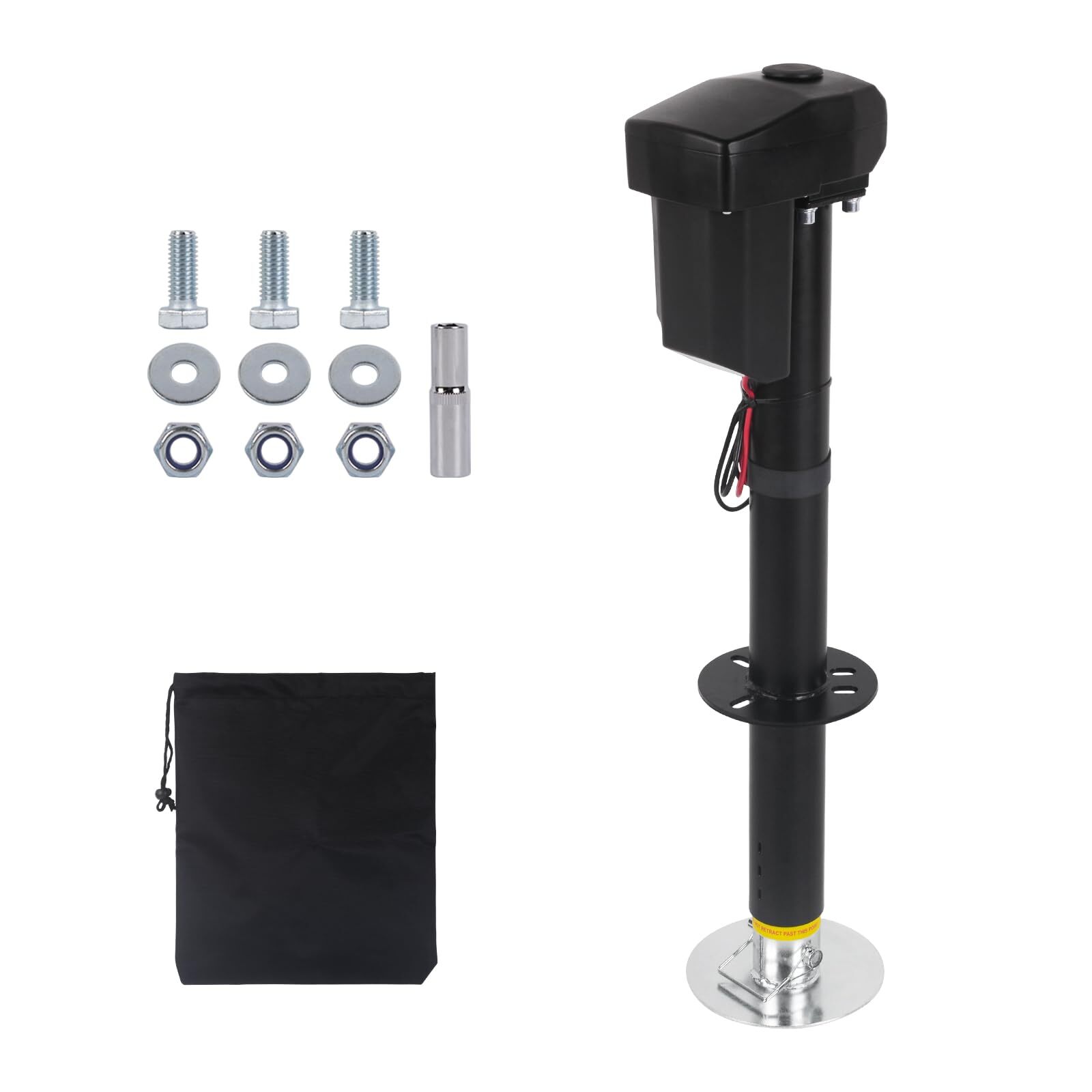 4200lbs Electric Trailer Jack 12V RV Electric Power Tongue Jack 18″ Travel