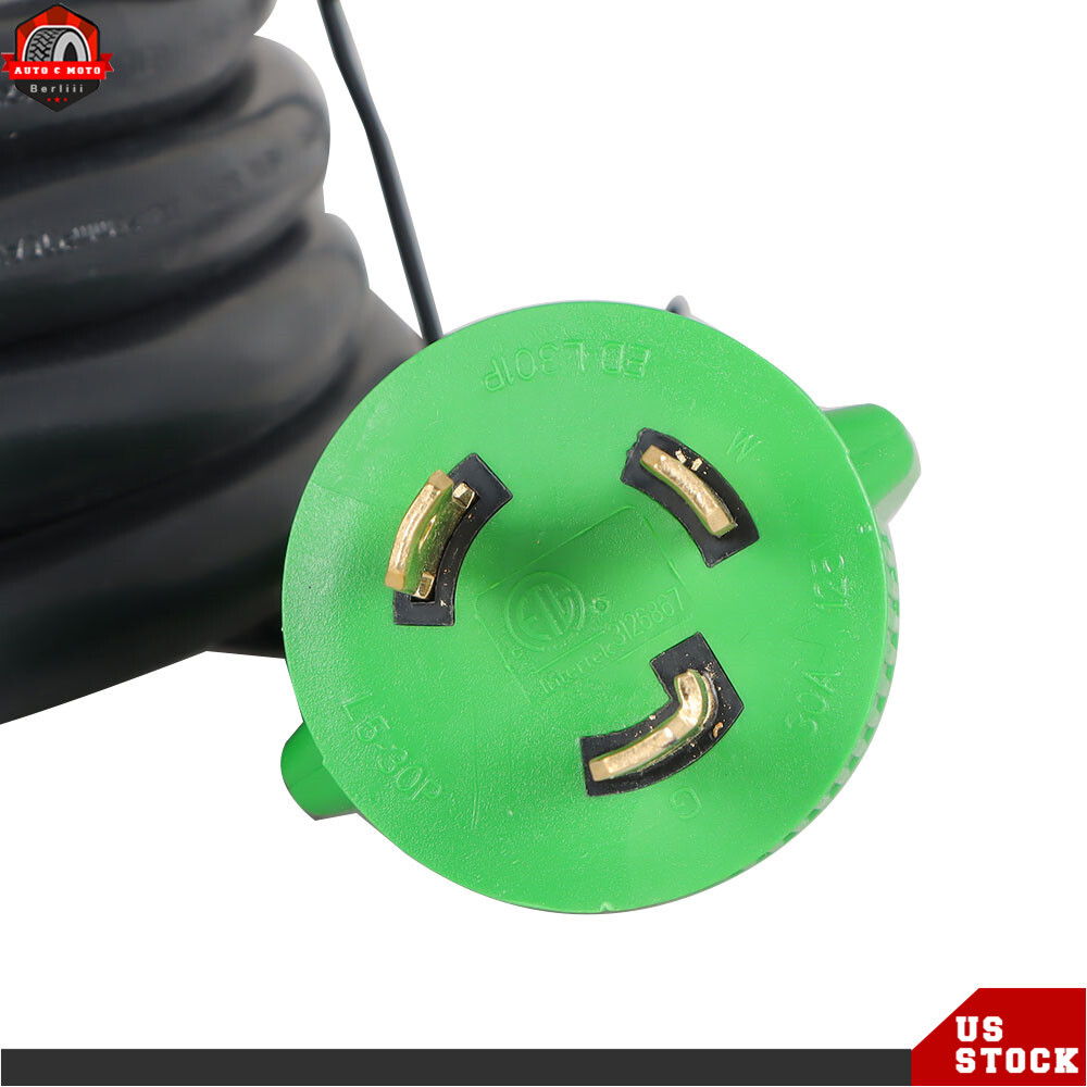 3 Prong 30A 10~100FT Generator Extension Cord 125V NEMA L5-30P/L5-30R Twist Lock