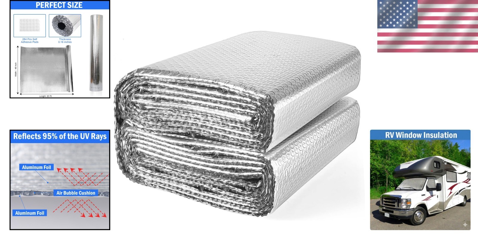 48in x 20ft Aluminum Reflective Insulation Film for Optimal Summer Heat Control