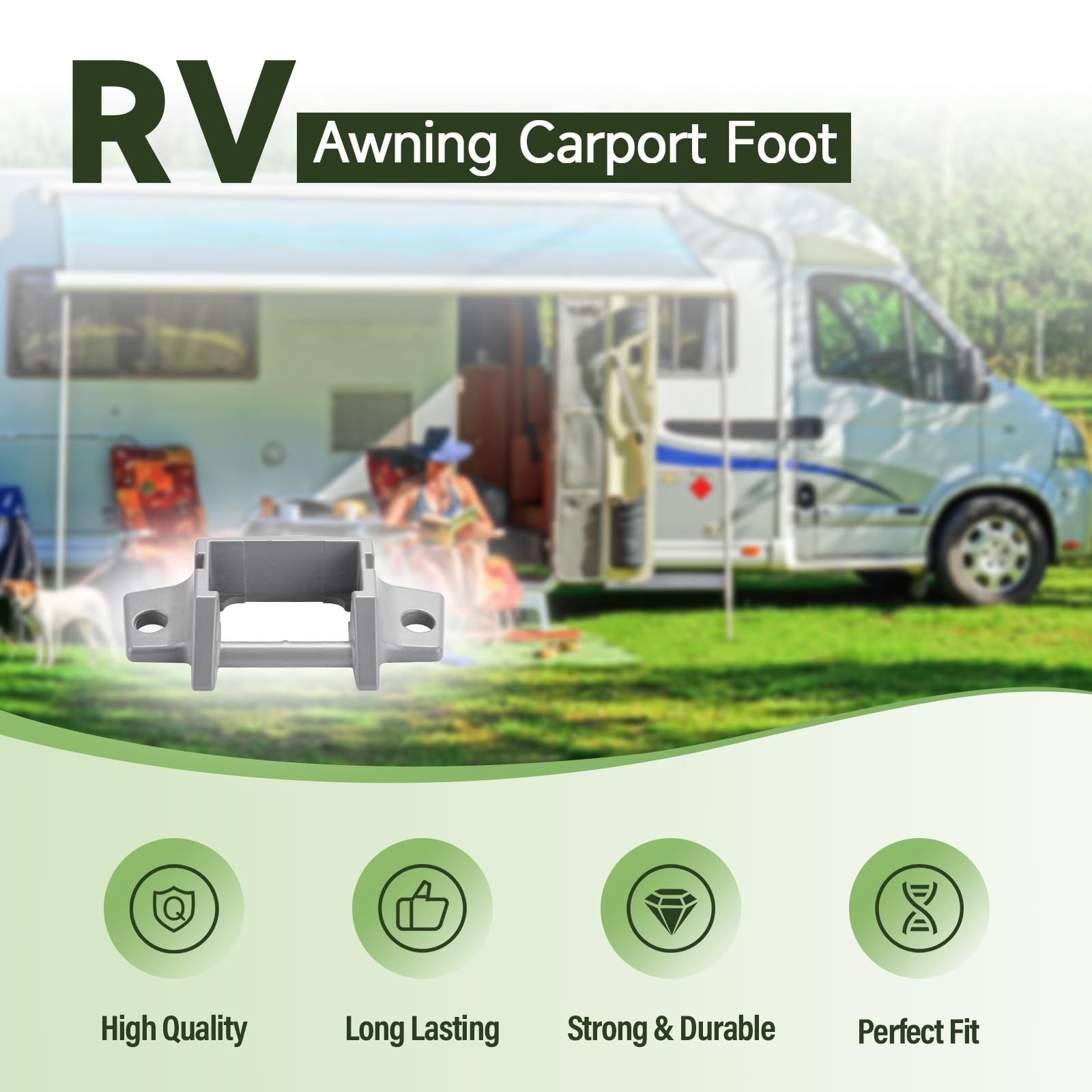 RV Awning Foot Replacement Kit – Die-Cast Bottom Brackets for 8300/8500/8700/900