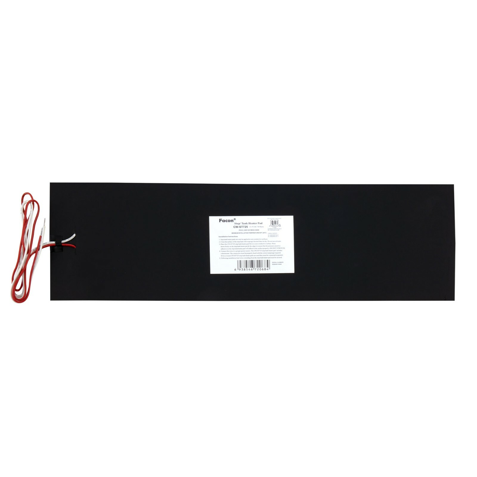 RV Water Tank Heater Pad 7-1/4 X 25″ Thaws Up To 50 Gallons Reservoir Dethaw 12v